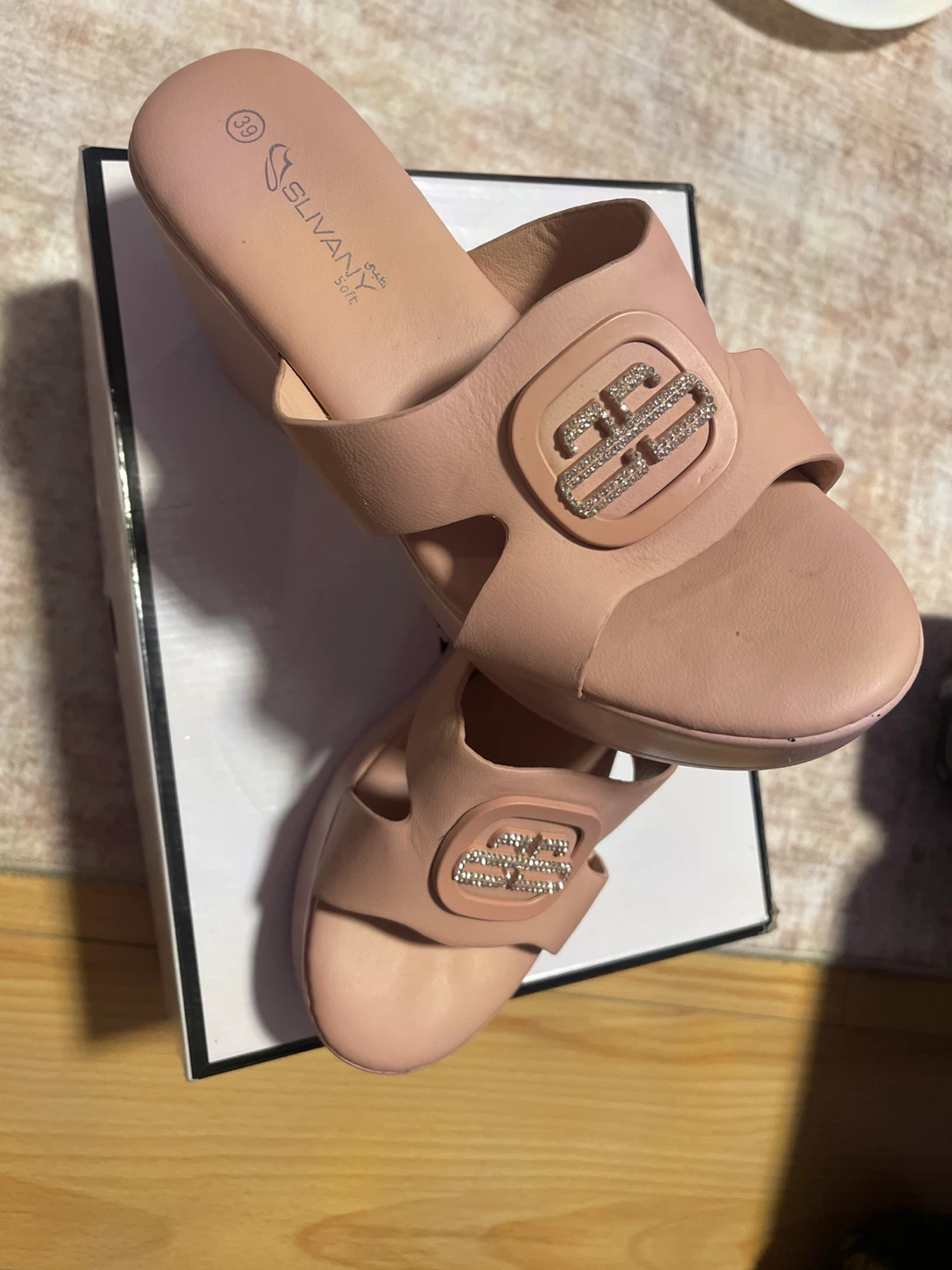 Slivany Soft Pink Platform Sandals