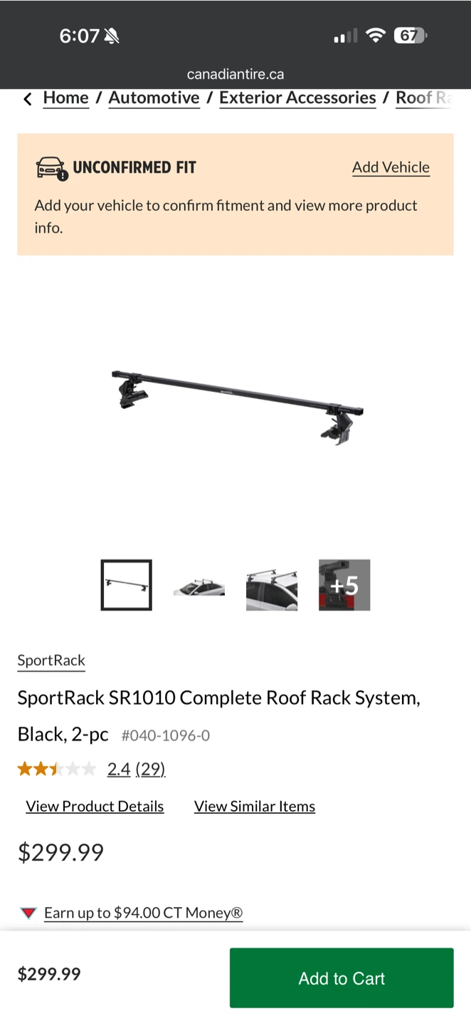 SportRack Complete Roof Rack System new - photo 3