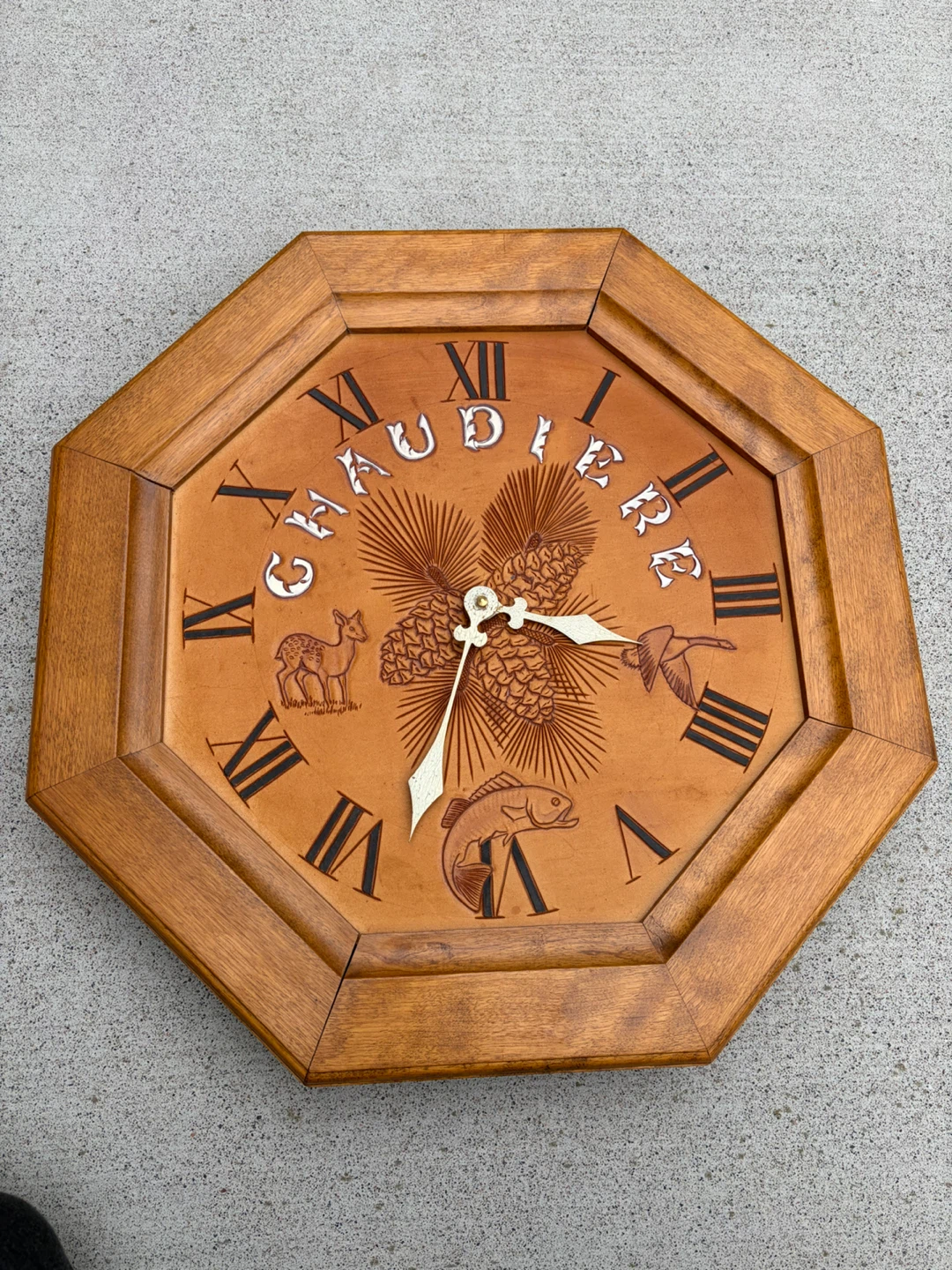 Chaudiere Octagonal Wood Wall Clock