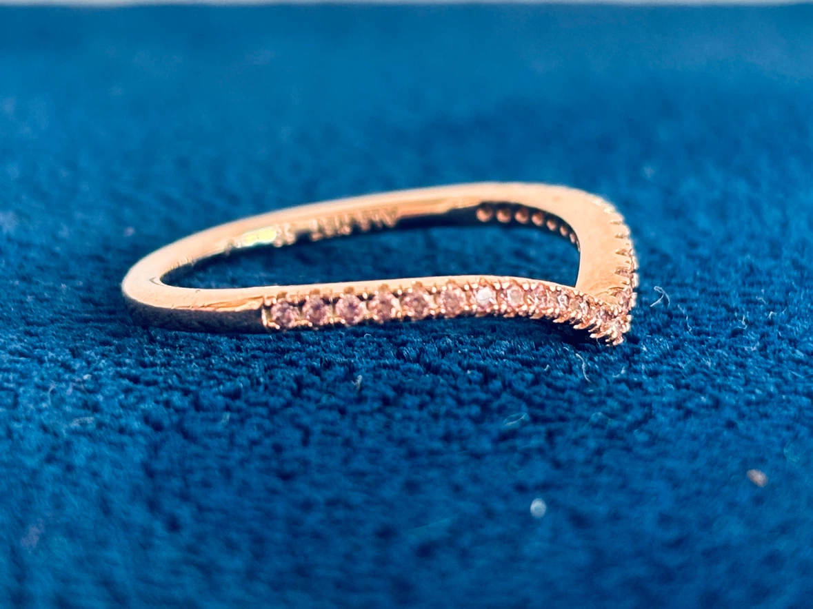 Pandora Wishbone Ring Rose Gold Tone Size 58 - photo 5