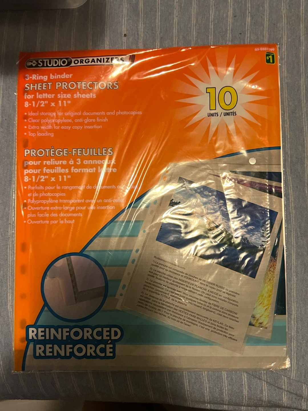 Studio Organizers 3-Ring Binder Sheet Protectors