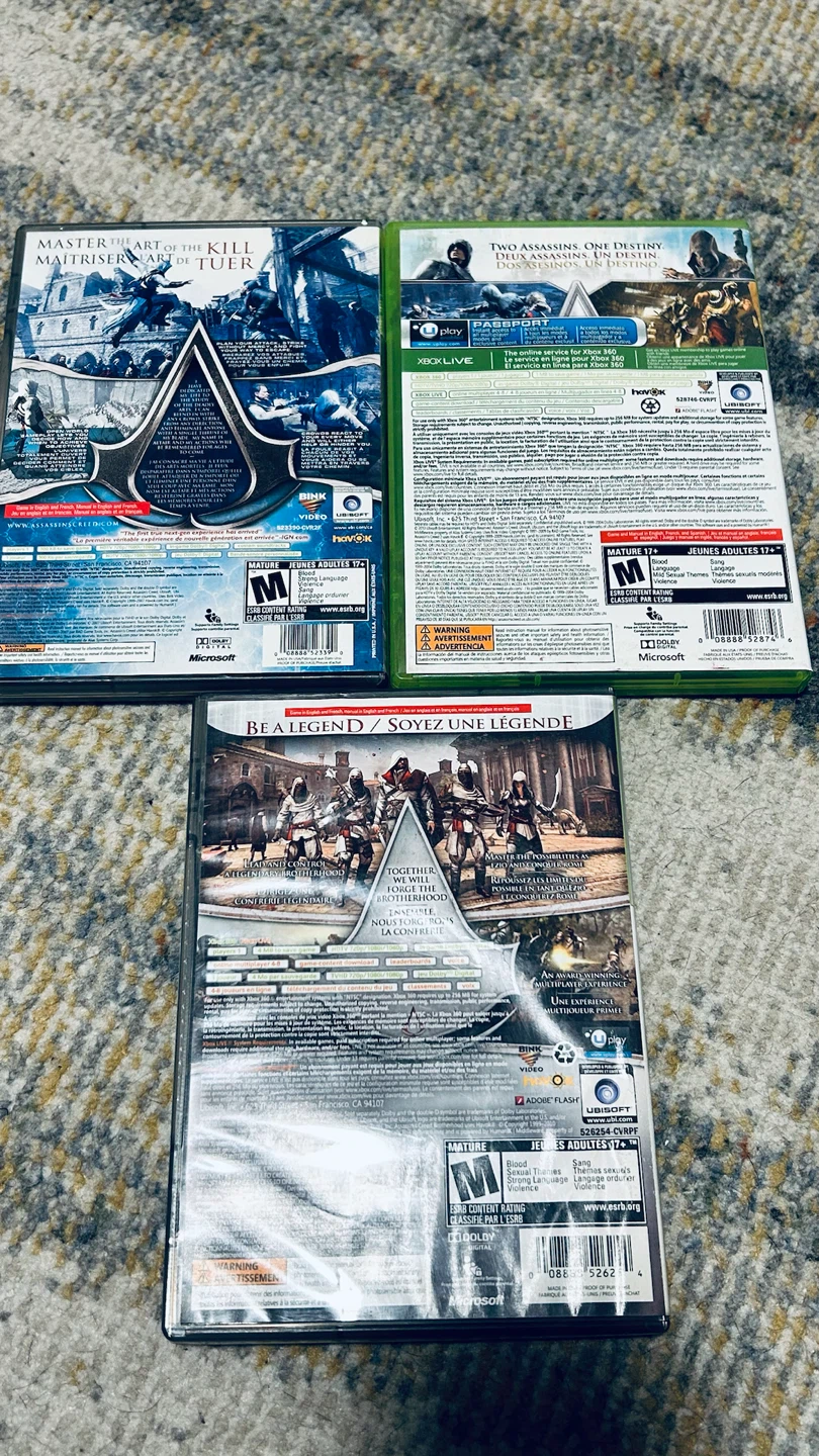 3 Assassin’s Creed games for Xbox 360 - photo 3