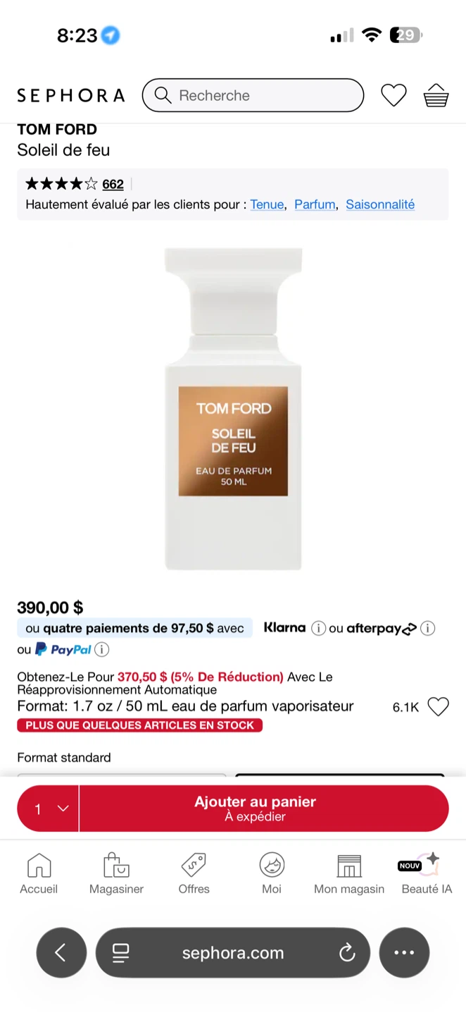 Tom Ford Soleil de Feu Eau de Parfum 50ml - photo 2