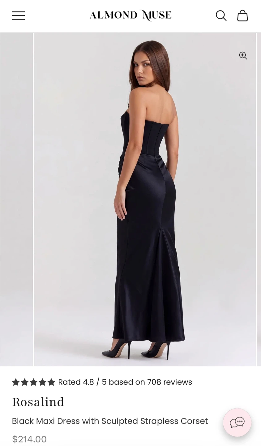 BNWT - Almond Muse Rosalind Black Maxi Dress - photo 2