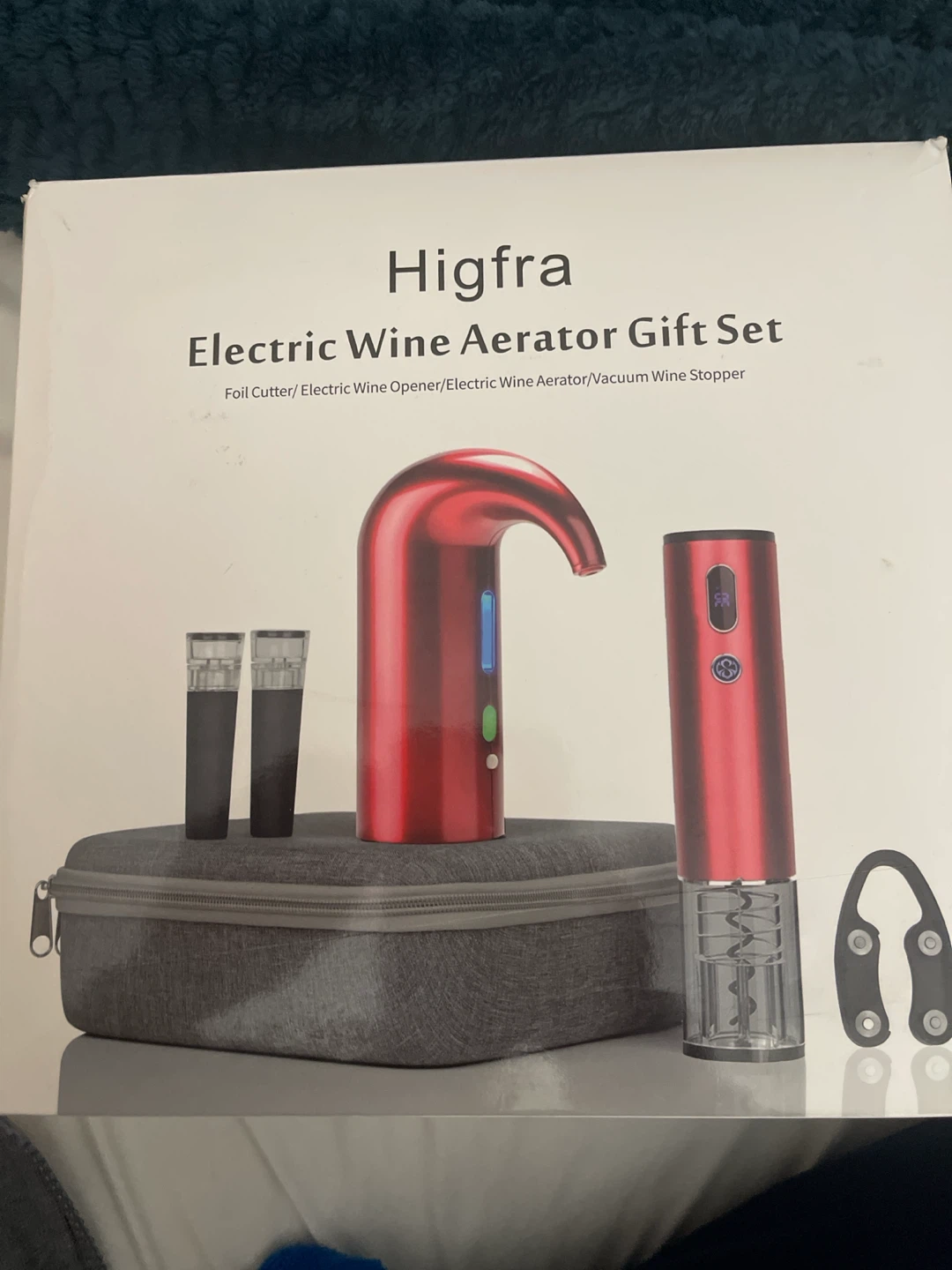 Higfra Electric Wine Aerator Gift Set