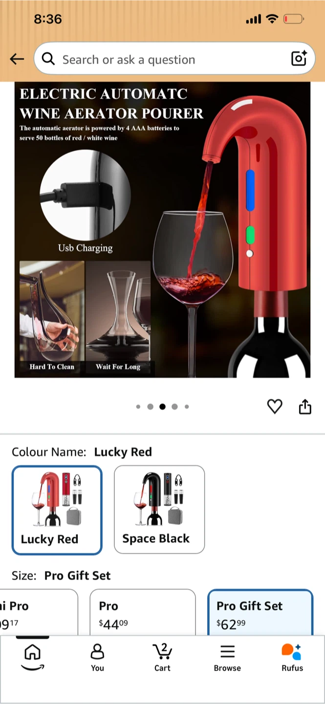 Higfra Electric Wine Aerator Gift Set - photo 2