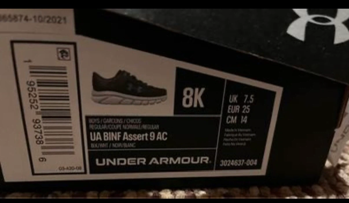 Under Armour Assert 9 AC Shoes - Size 8K - photo 5