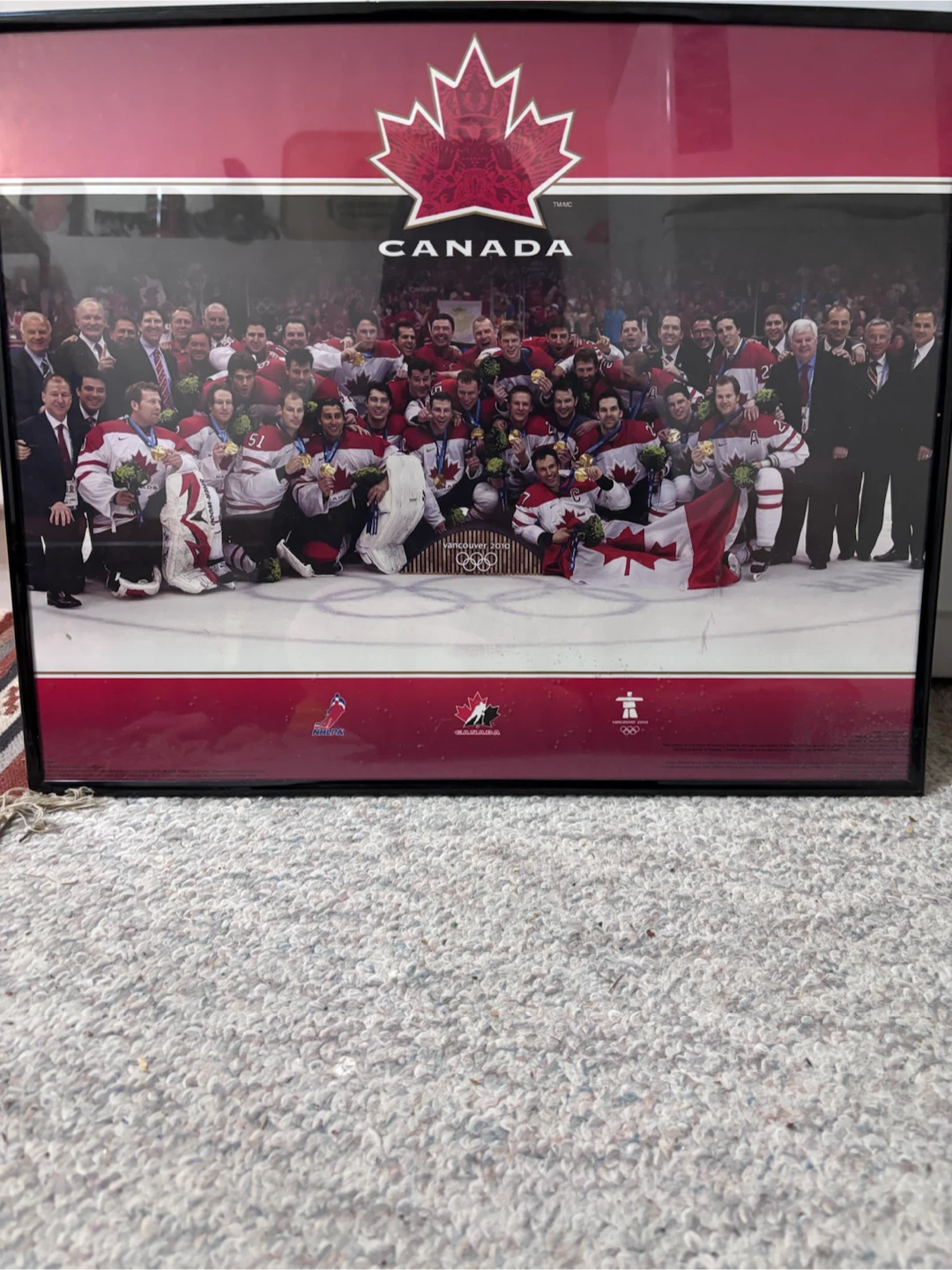 2010 Vancouver Olympic Hockey Team Framed Photo