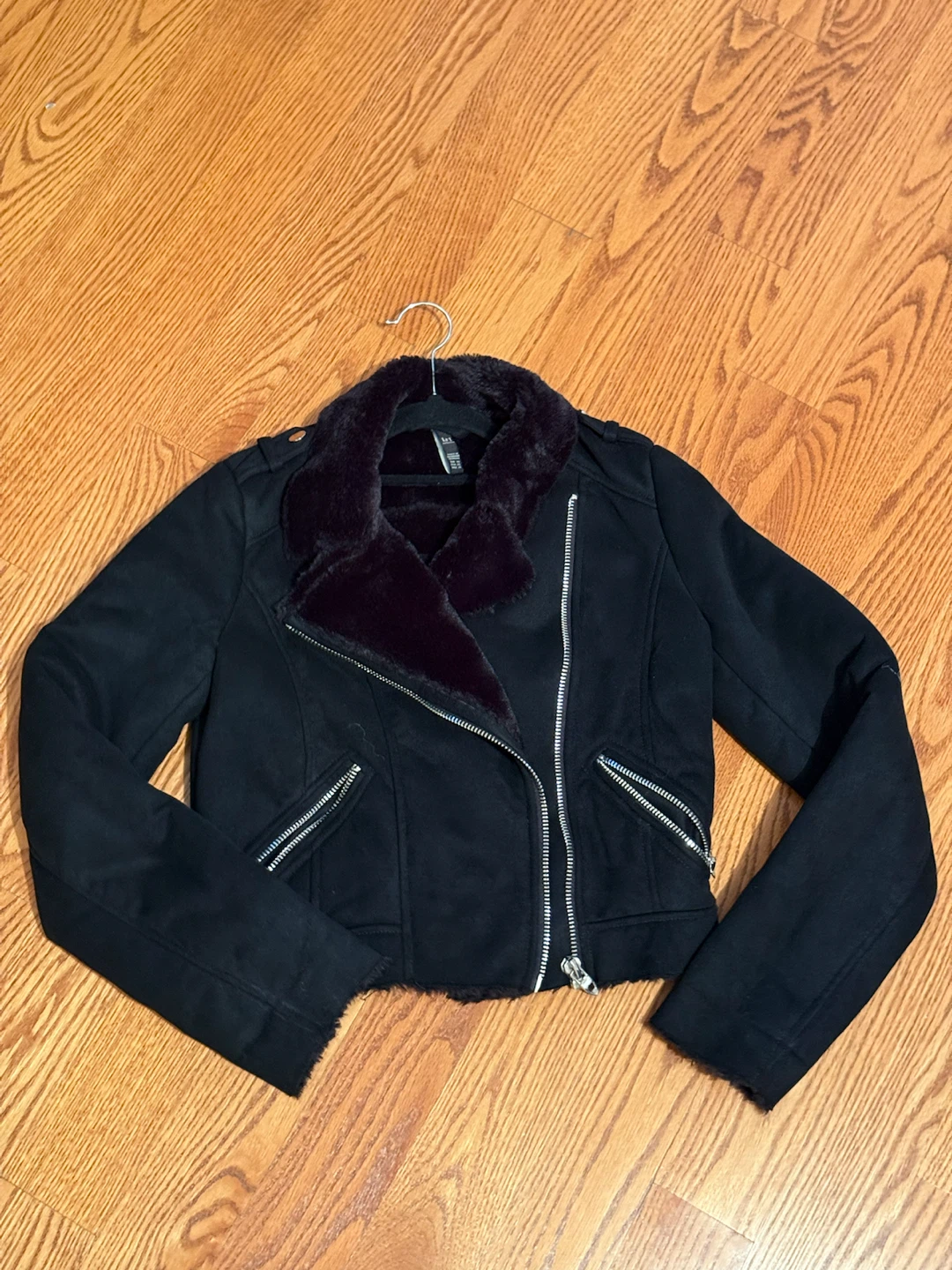 Black Suede Biker Jacket