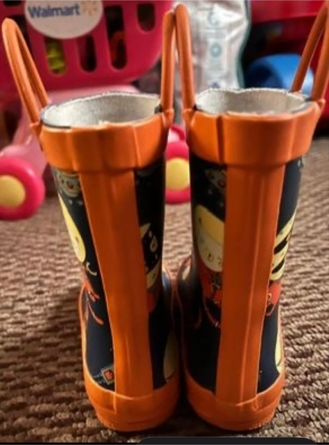 TideWe Kids Space Print Rain Boots ~ Size 7T - photo 3