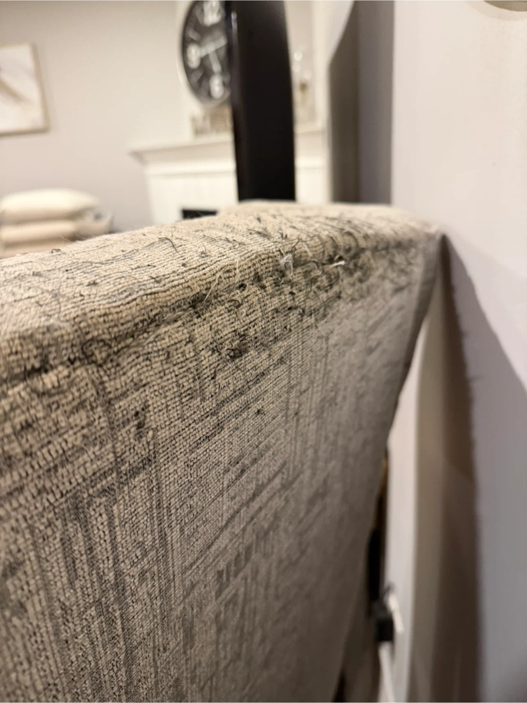 Grey patterned wingback chair - photo 2