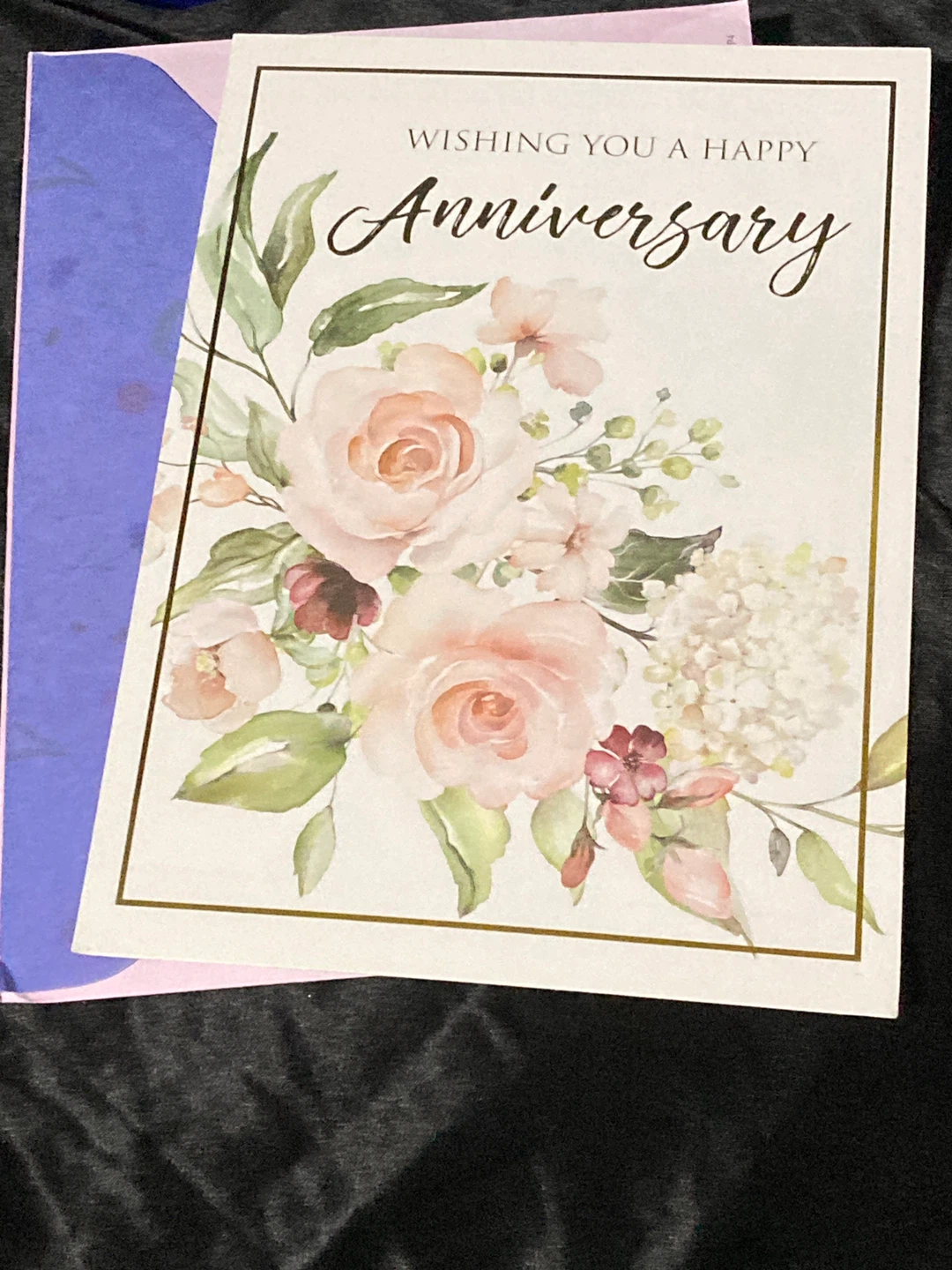 Happy Anniversary Floral Greeting Card