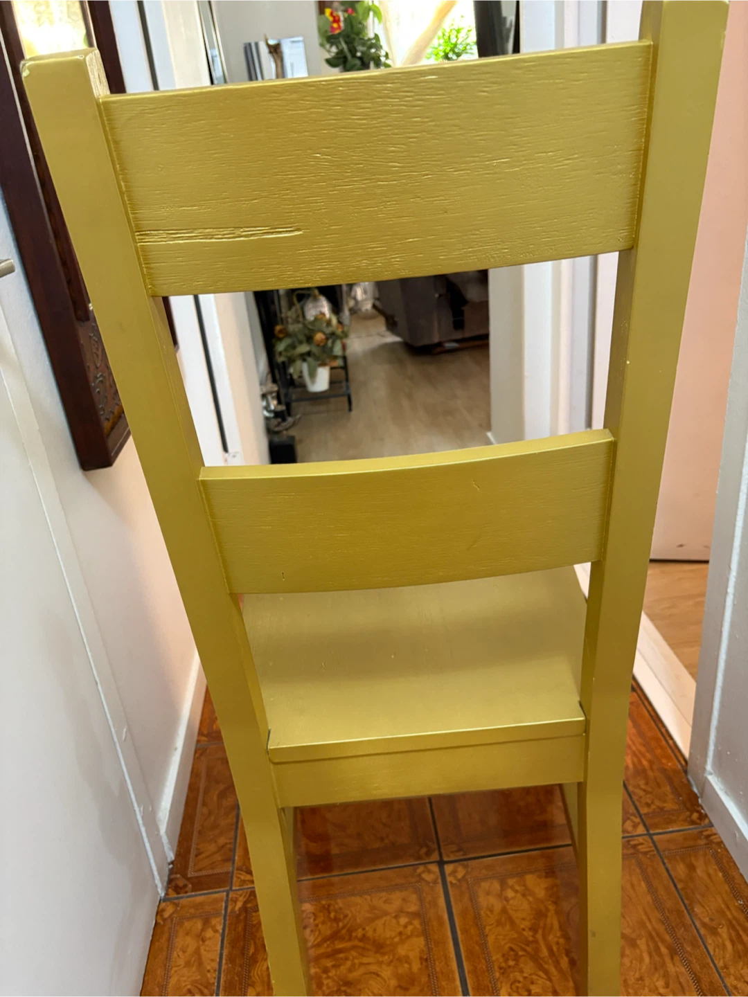 Gold Painted Wooden Dining Chair