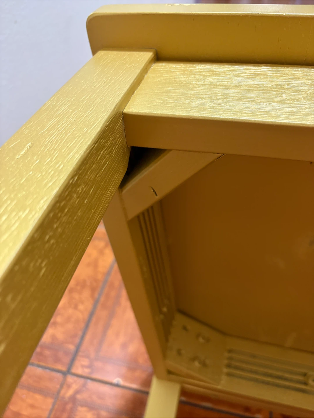 Gold Painted Wooden Dining Chair - photo 2