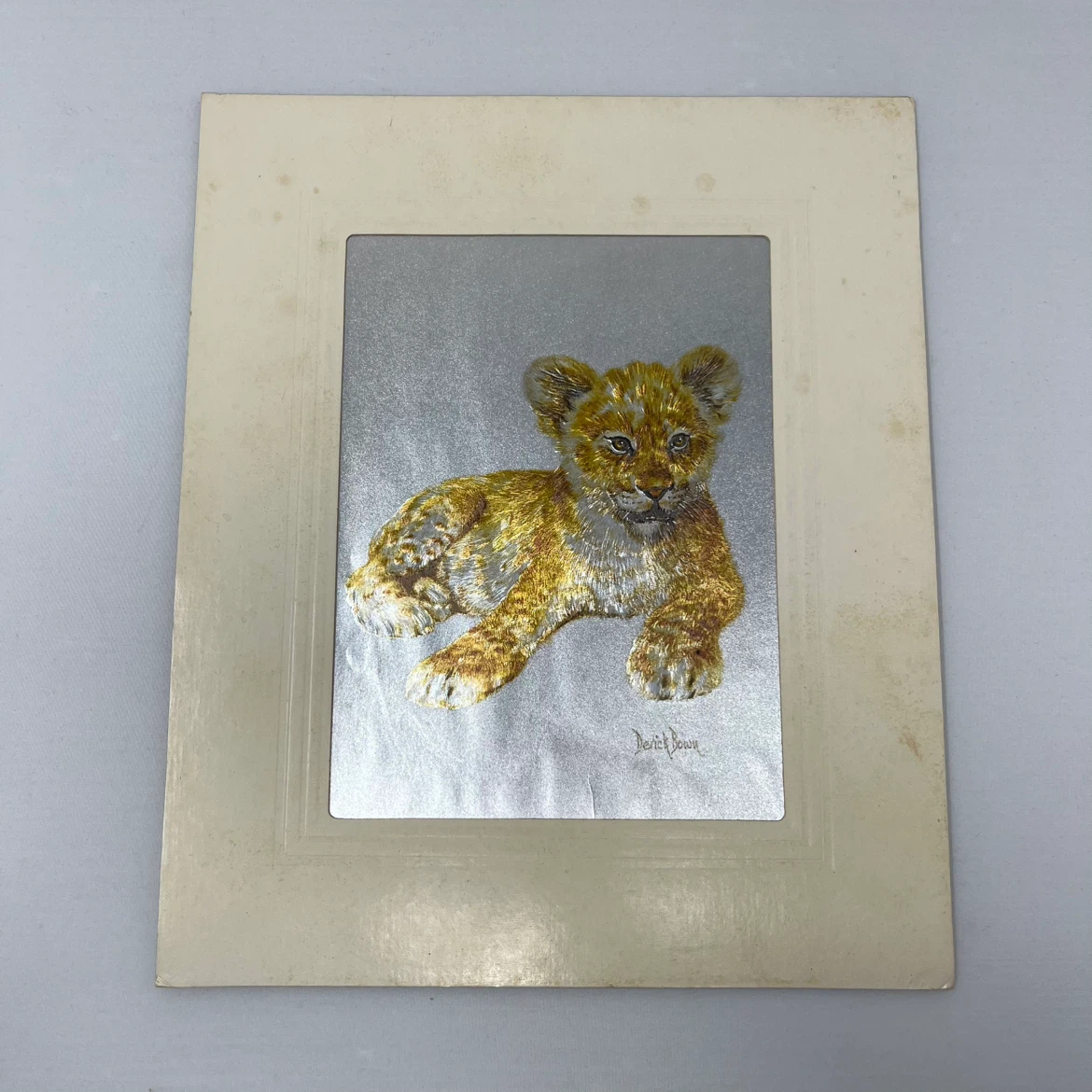 Derick Bown Foil Art Lion Cub