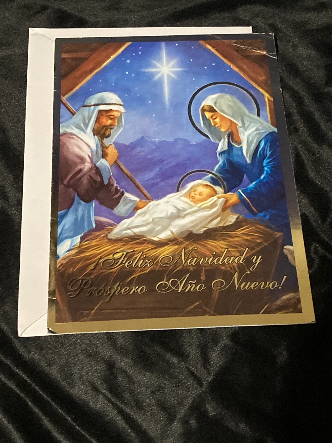 Nativity Scene Christmas Greeting Card
