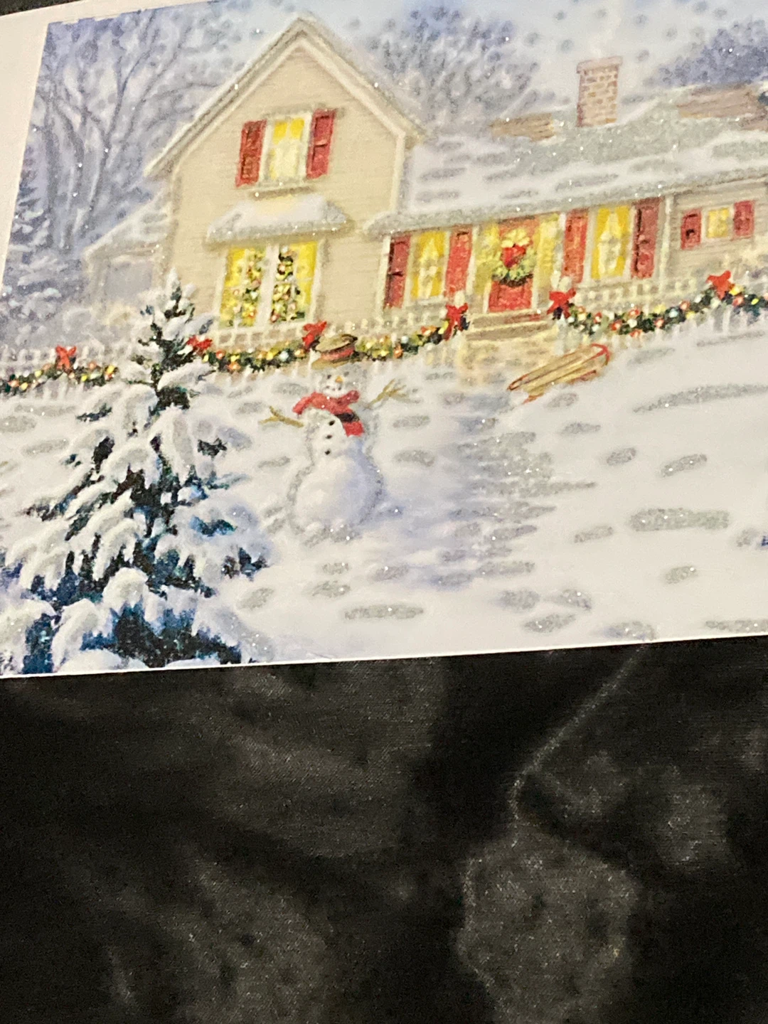 Winter Scene Christmas Greeting Card - photo 2