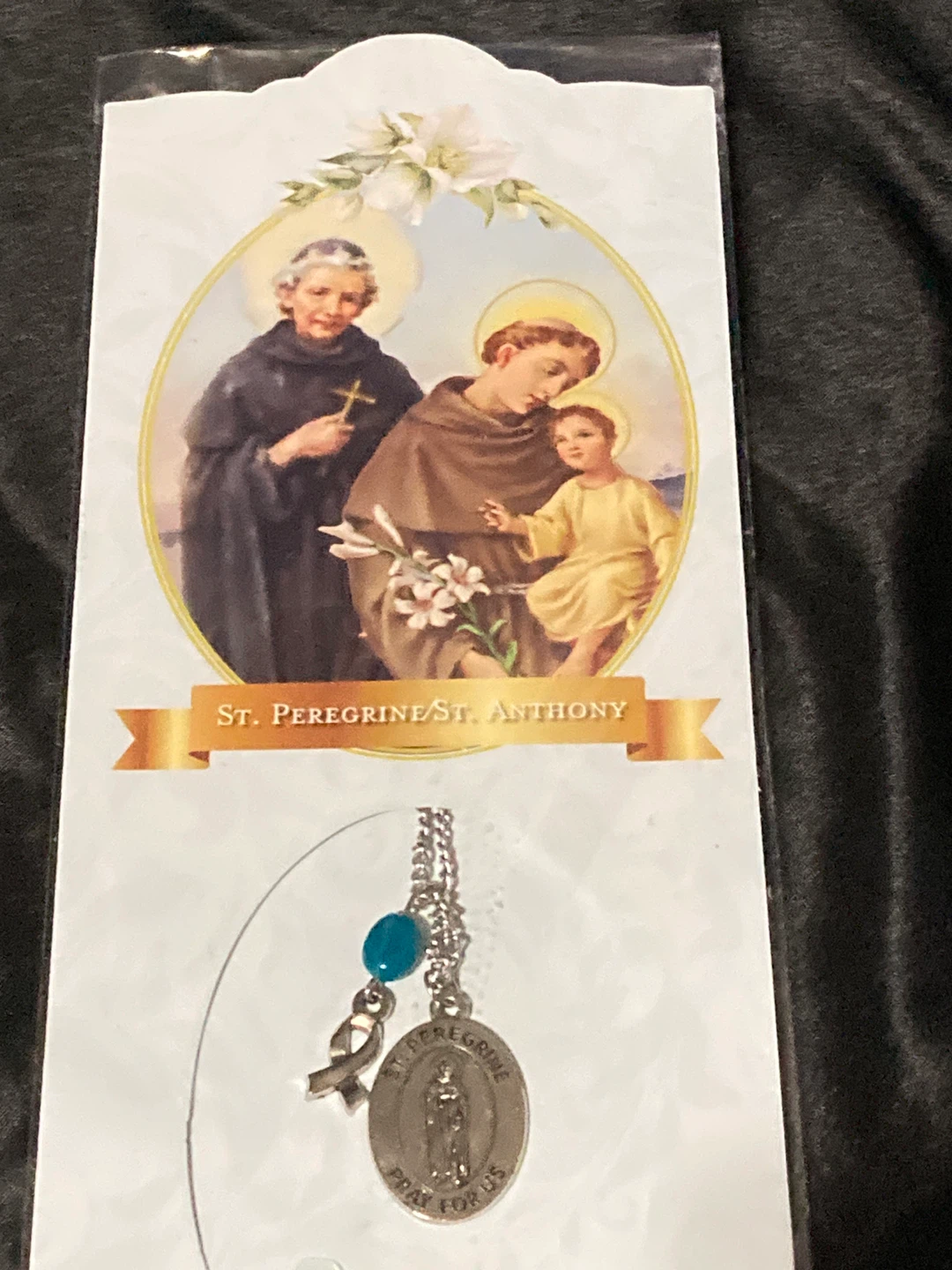 St. Peregrine St. Anthony Religious Pendant