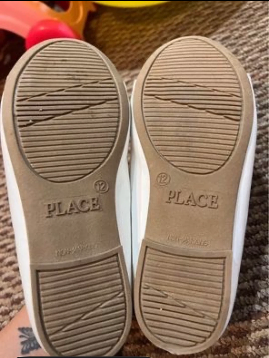 The Children's Place White Glitter Flats Size 12 - photo 3
