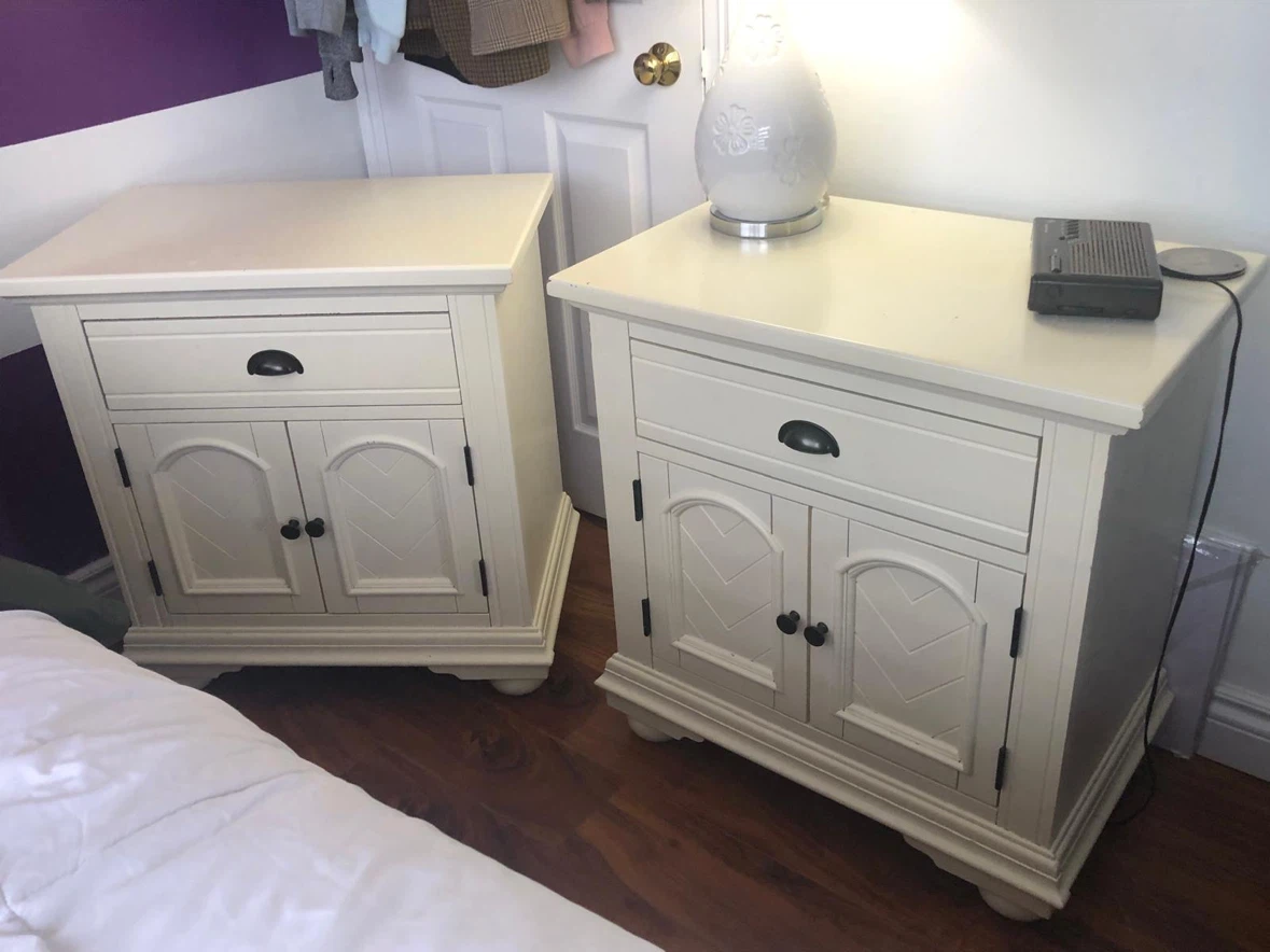 White Dresser and Two Nightstands - photo 5