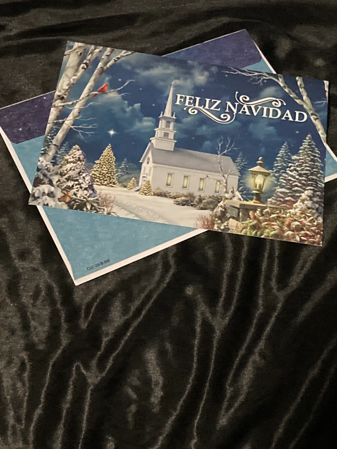 Feliz Navidad Church Holiday Greeting Card