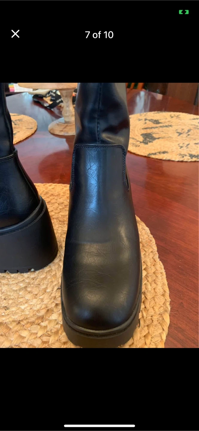 NEW WOMEN’S BLACK ‘ DIRTY LAUNDRY ‘ OAKLEIGH STEVE MADDEN BOOTS - photo 4