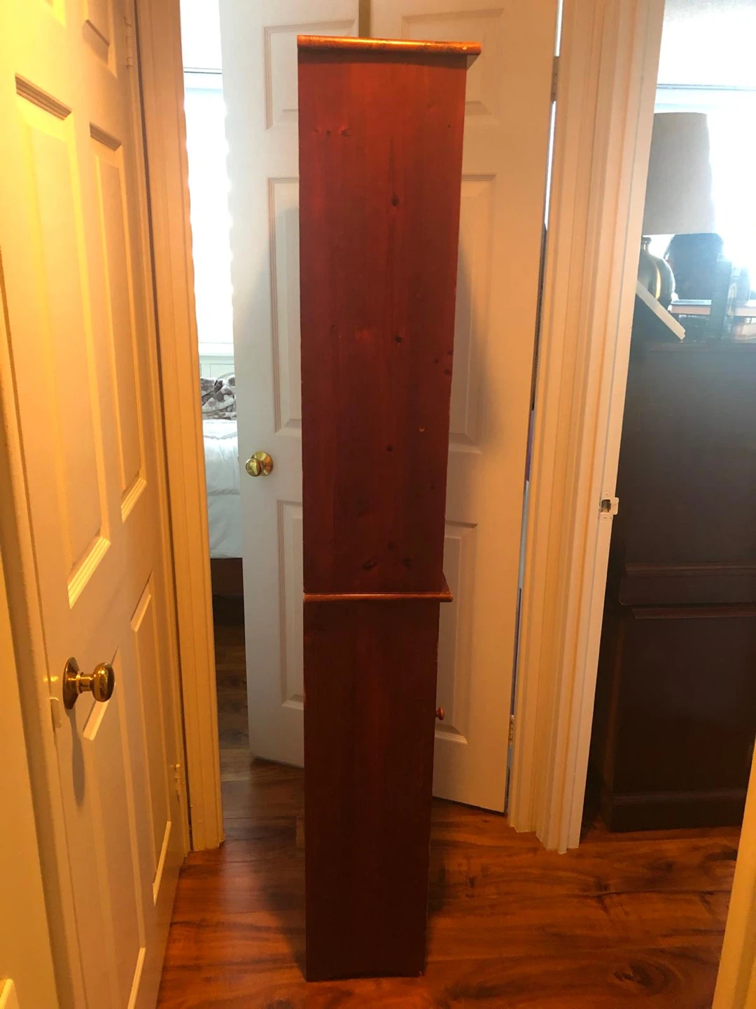 Tall wooden storage shelf cabinet - photo 3