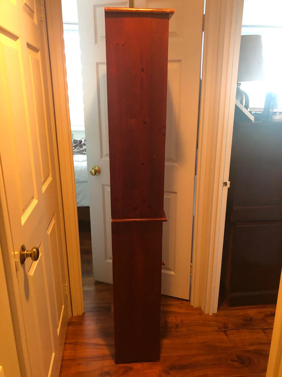 Tall wooden storage shelf cabinet - photo 5