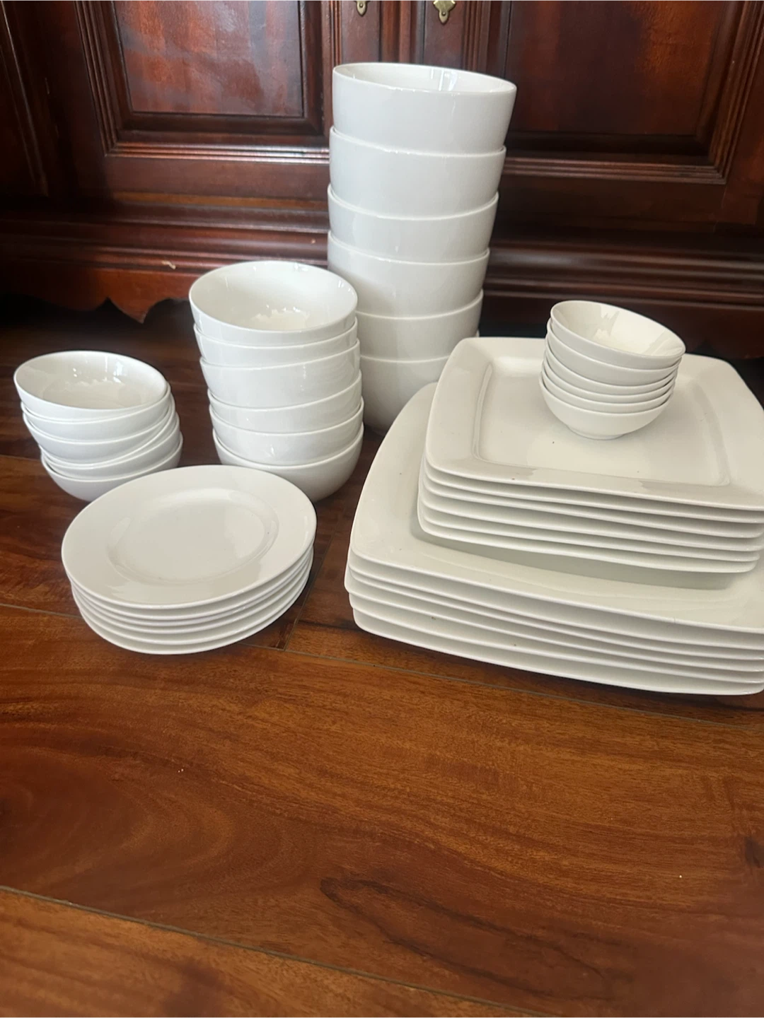 Gibson White Elements 42-Piece Dinnerware Set