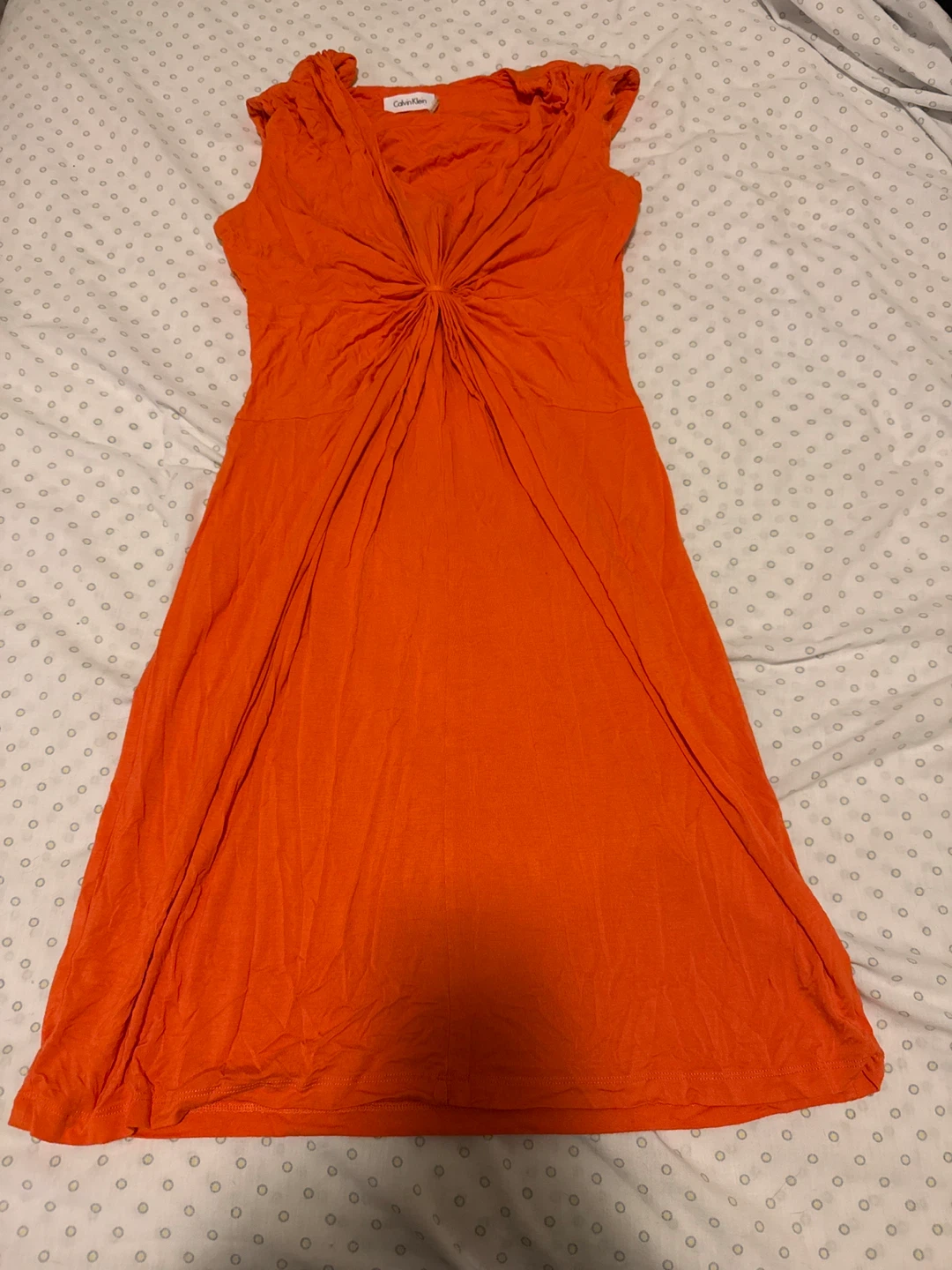 Calvin Klein Orange Sleeveless Dress