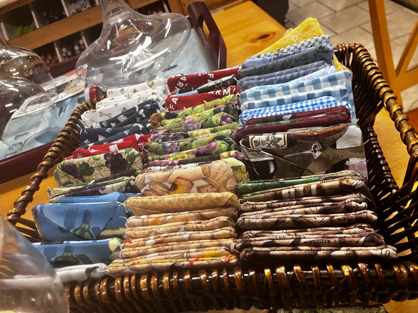 New fabric wine coaster 4 for $5 - photo 3