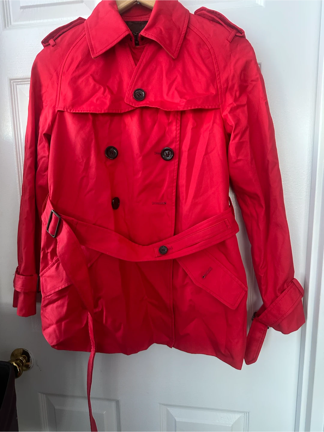Coach Red Trench Coat
