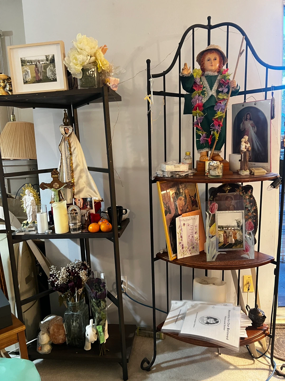 2 X Three-Tier Metal Corner Display Stand