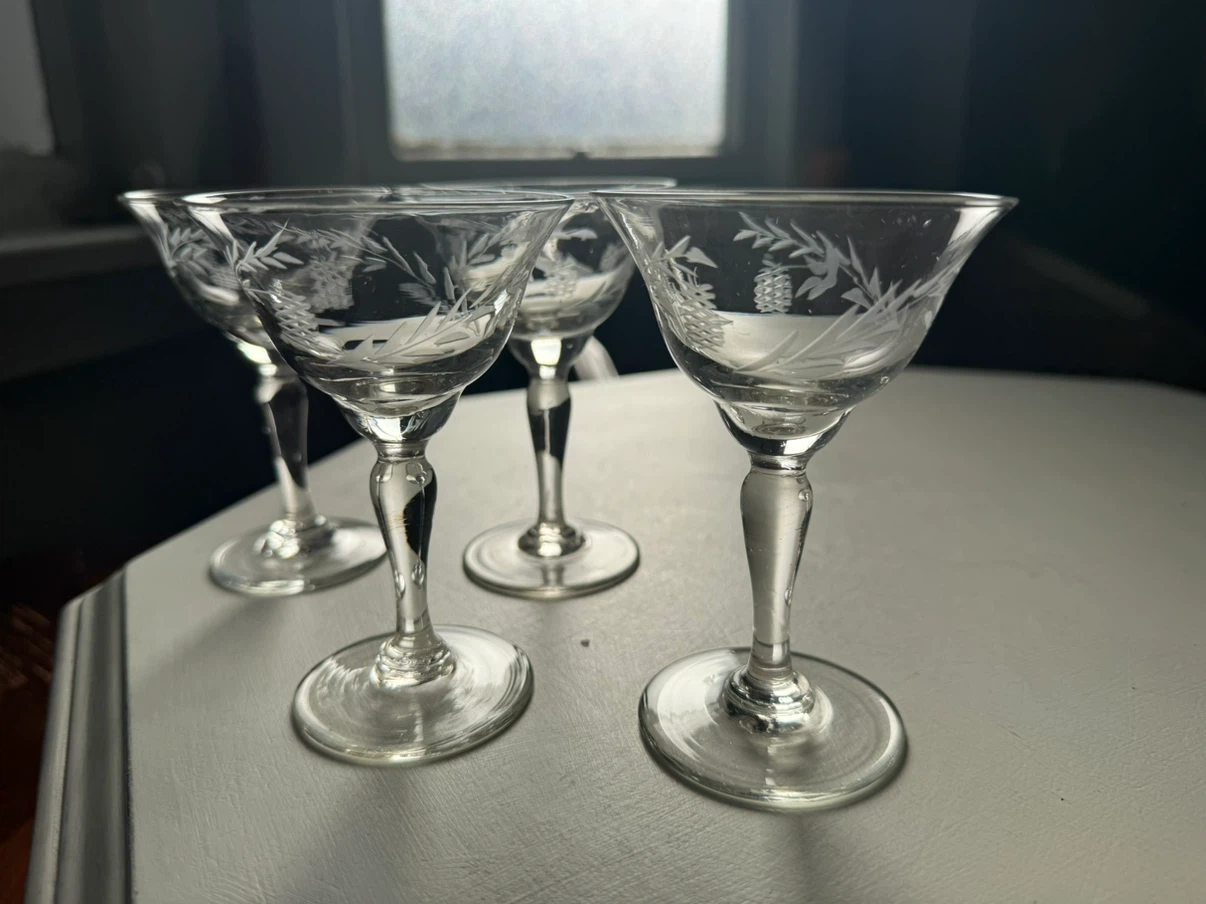 Vintage small cocktail coupes - set of 4