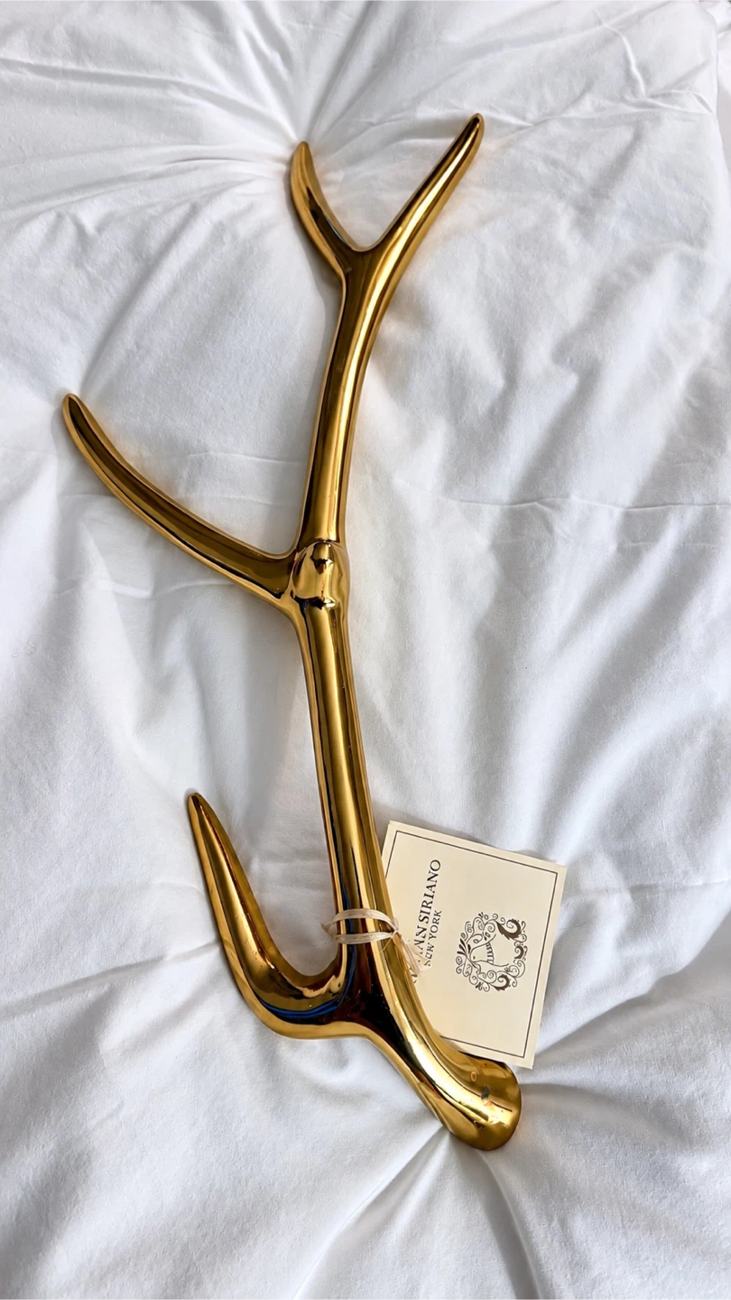 West Elm Brass Antler Wall Hook - photo 3