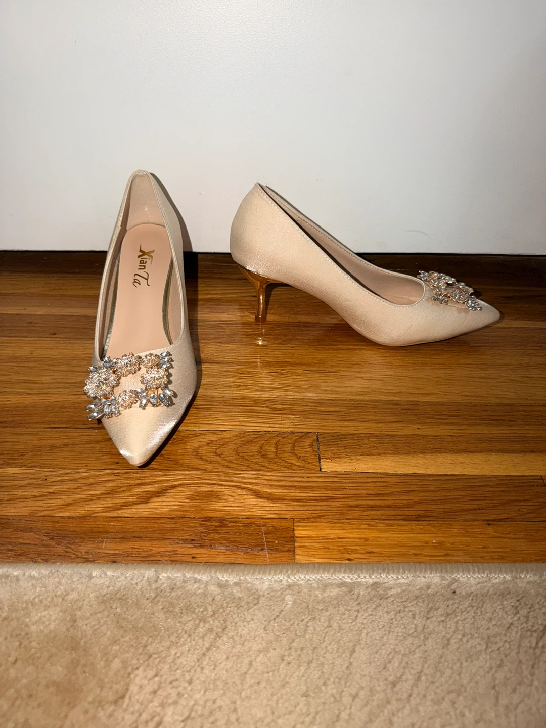 Elegant Satin Embellished Heels - photo 2