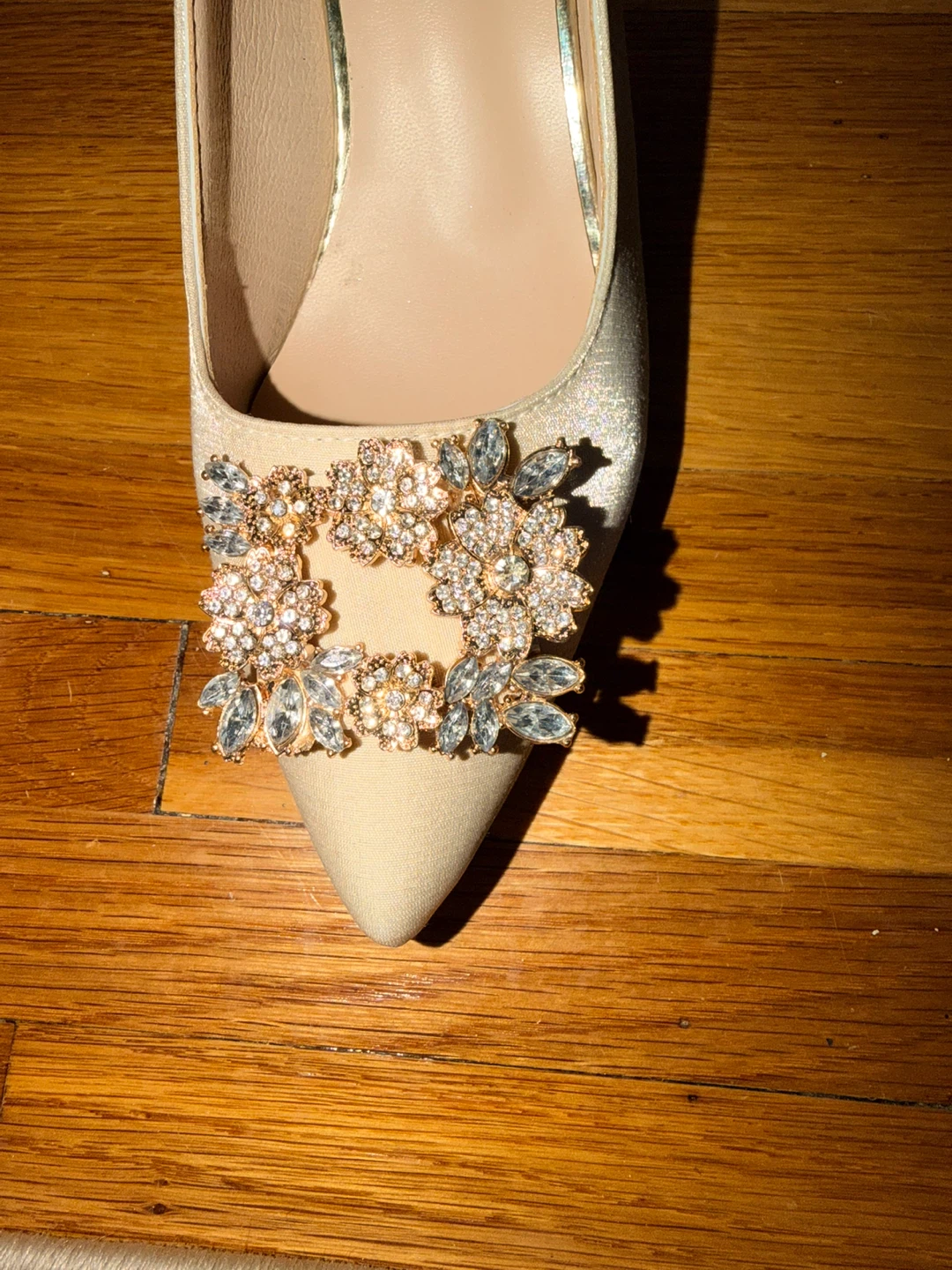 Elegant Satin Embellished Heels - photo 5