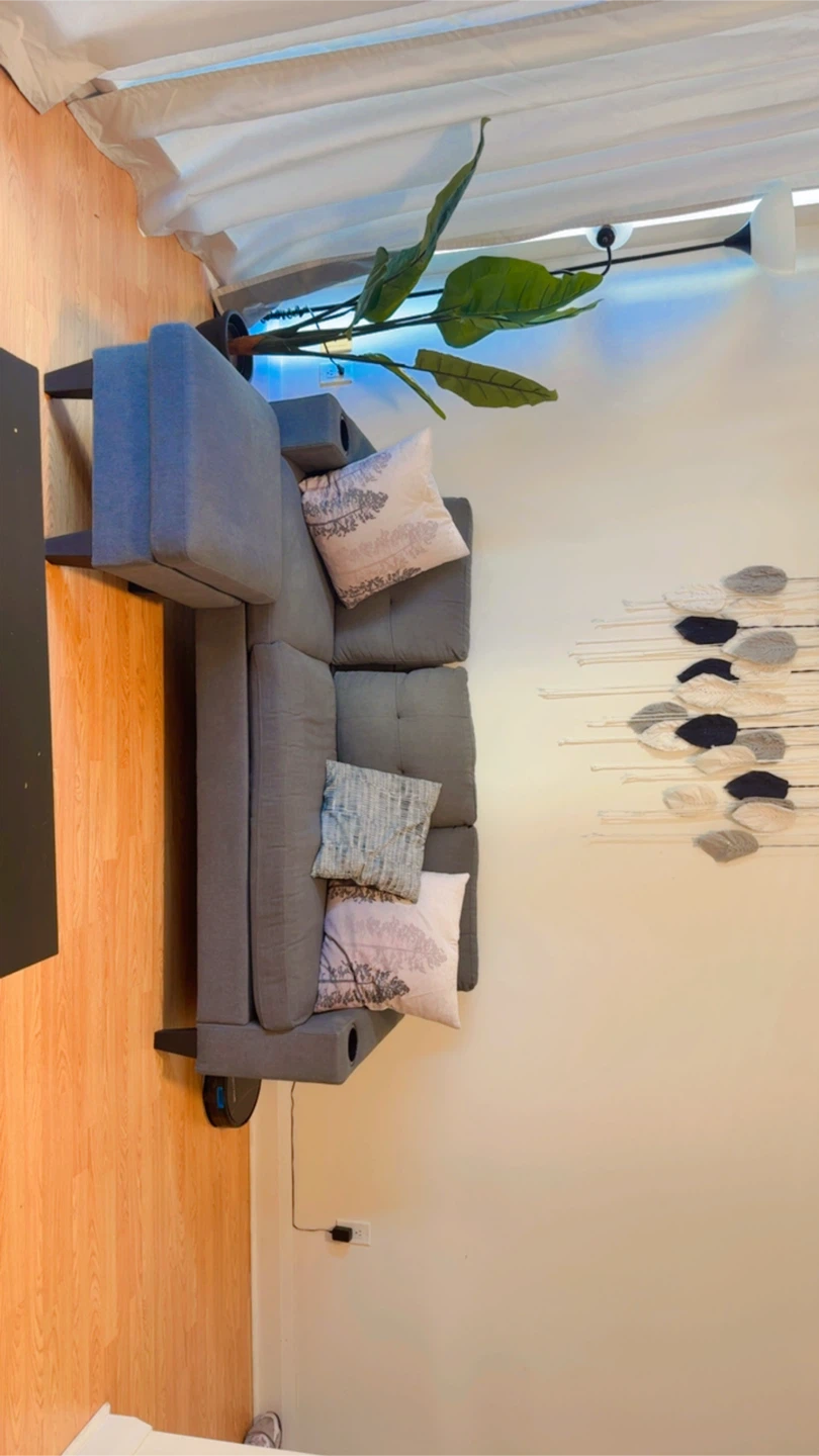 3 seater L shaped couch and Abstract Canvas Wall Art Set - photo 2