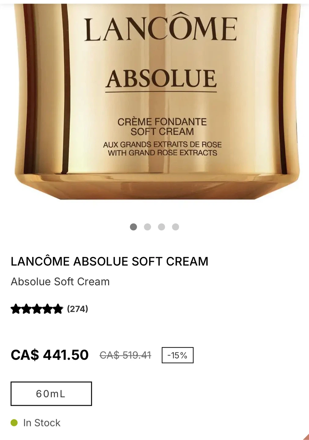 Lancome Absolue Soft Cream 15ml - 2 Pack - photo 2