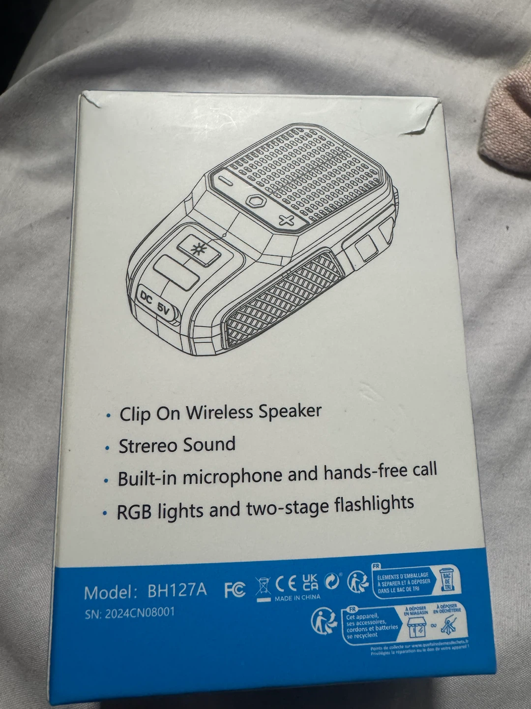 Clip On Wireless Speaker Model BH127A - photo 3