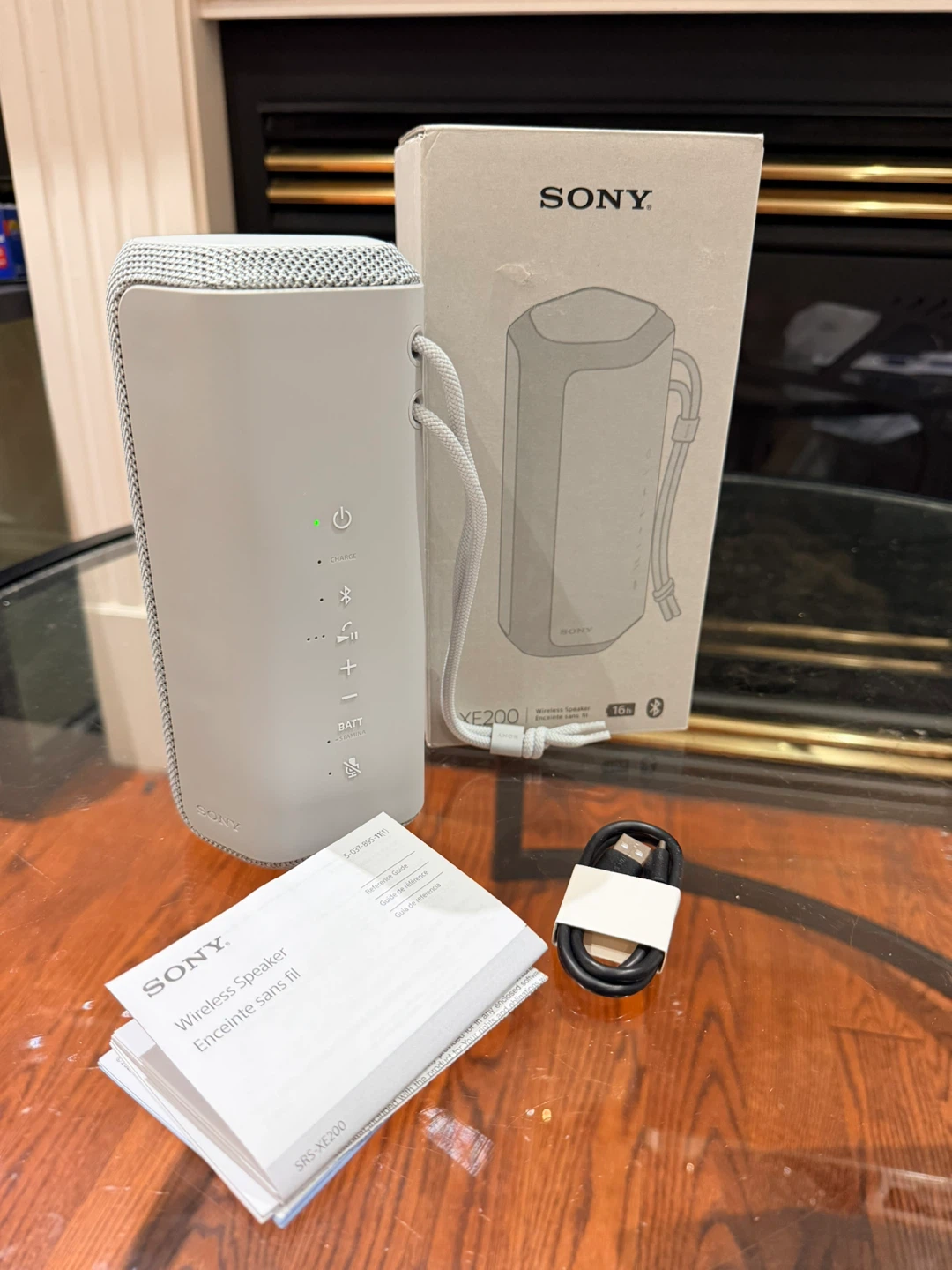 Sony SRS-XE200 Bluetooth Speaker – Light Gray – New Open Box