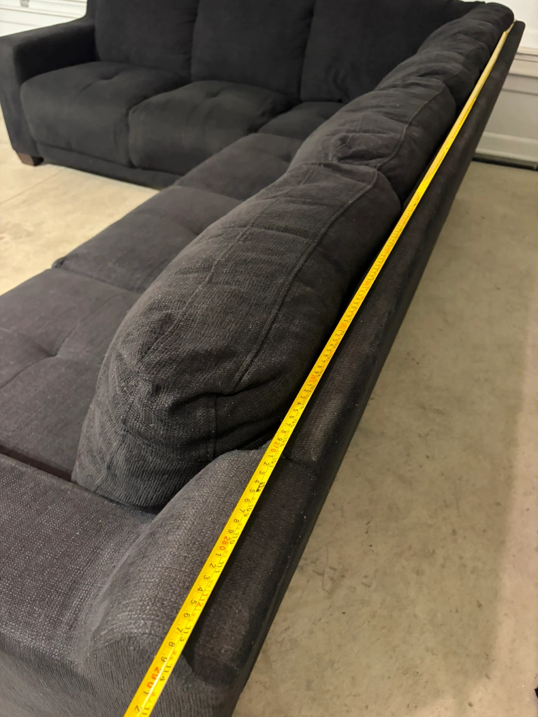 Black Sectional Sofa ( Delivery Available ) - photo 3