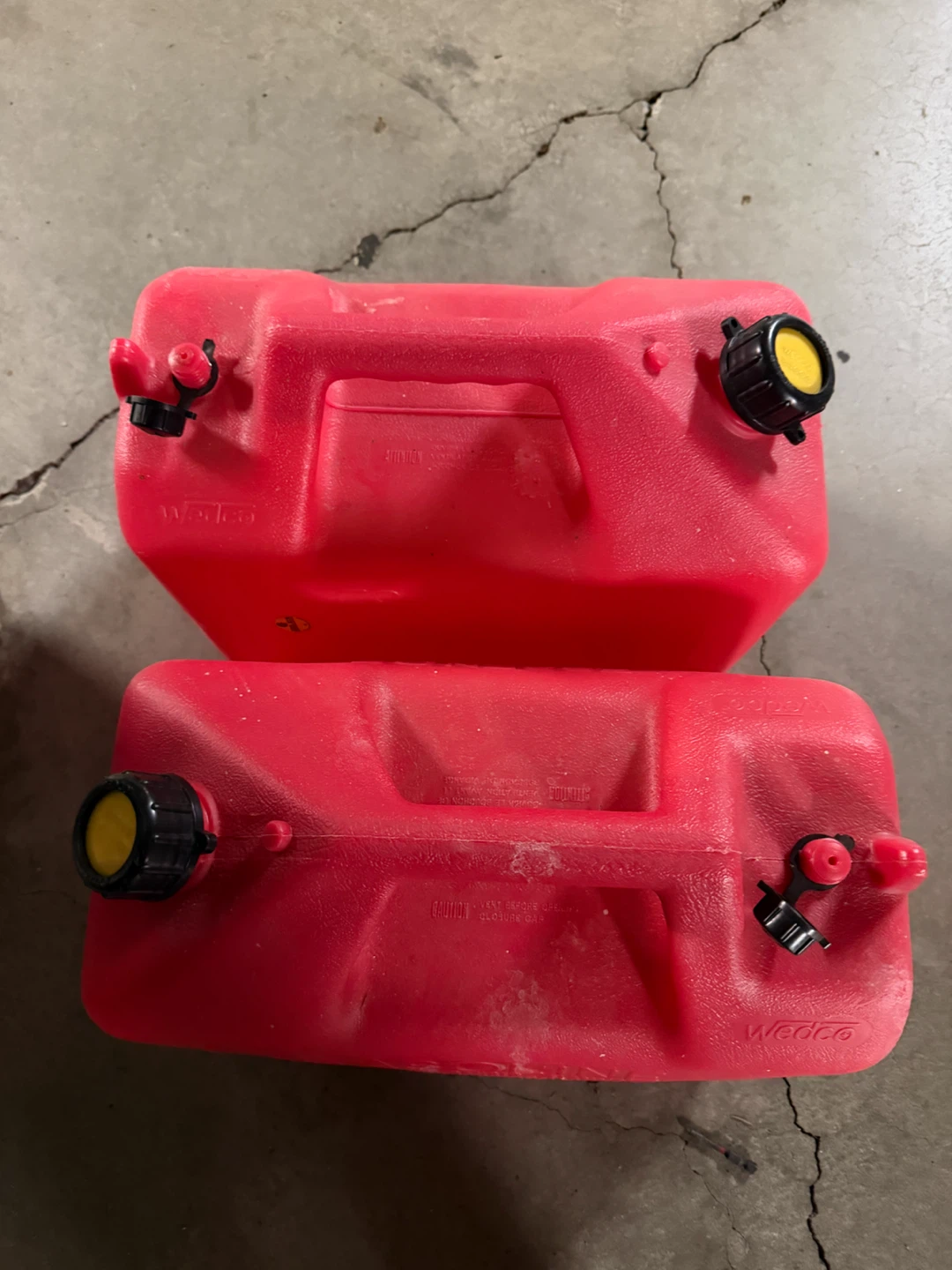 Two Wedco red gasoline cans - photo 3