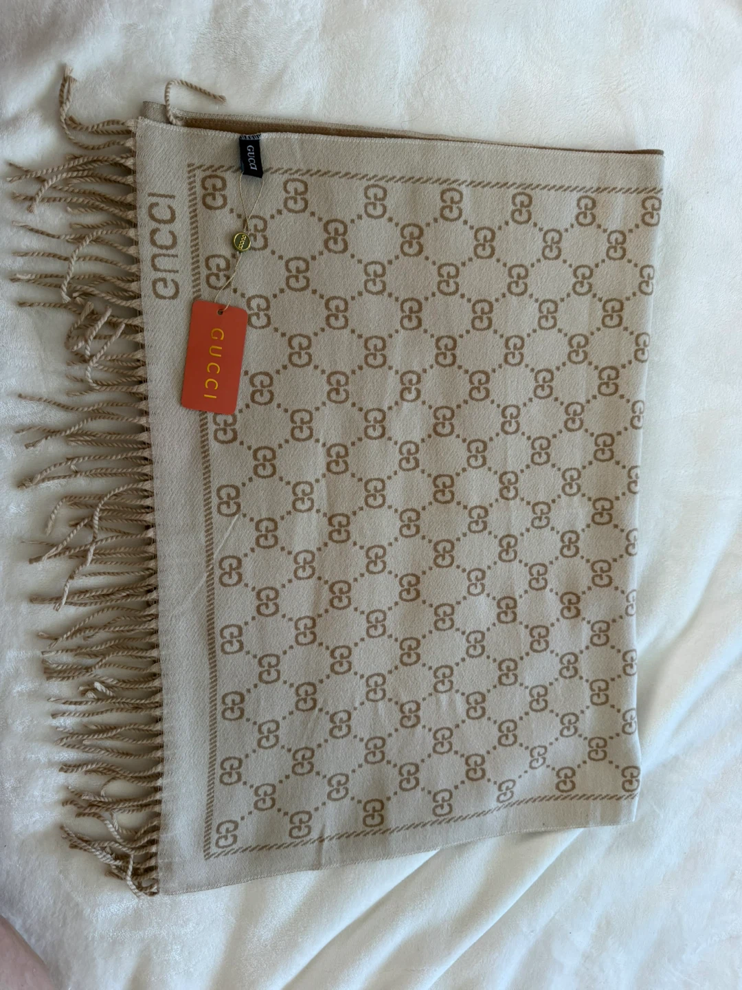 Gucci GG Logo Reversible Cashmere Scarf Brand New with tag - photo 5
