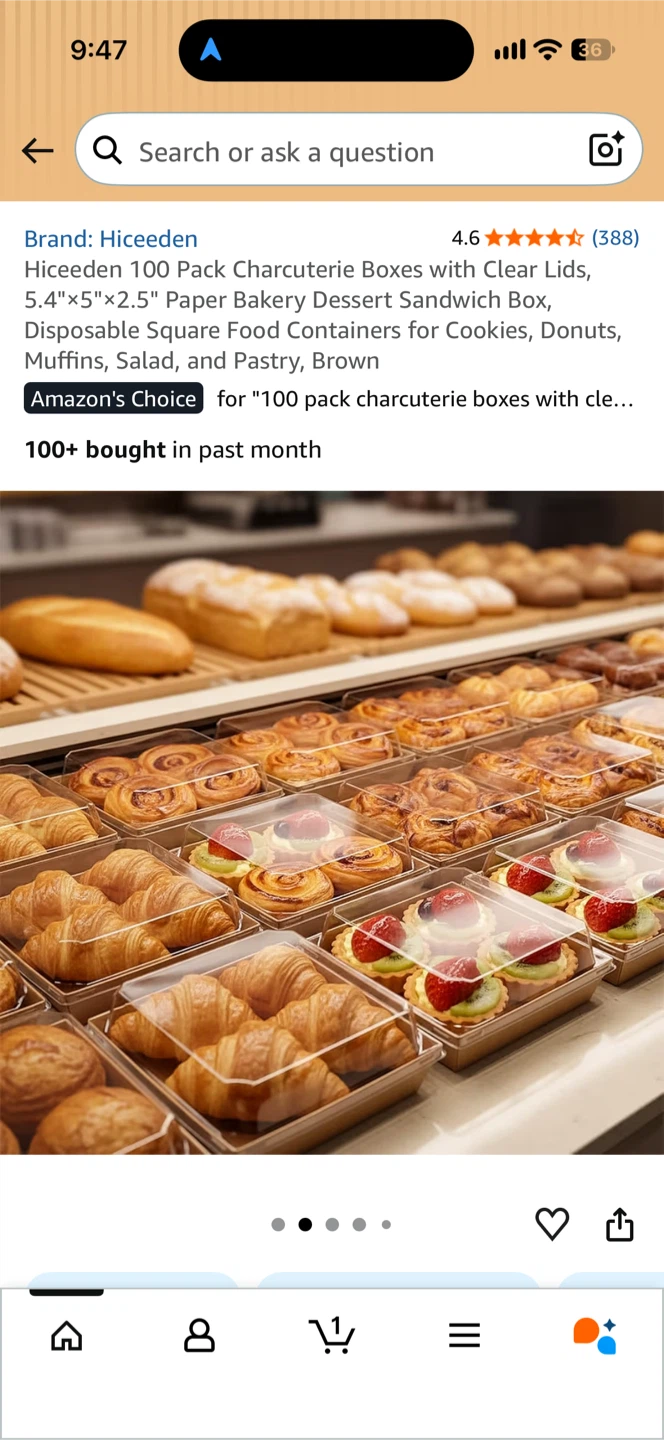 Hiceeden 100 Pack Charcuterie Boxes with Clear Lids - photo 2