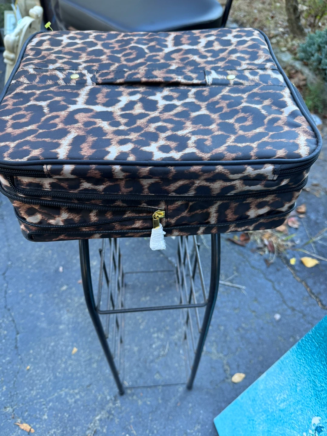 Leopard Print Makeup Organizer Case
