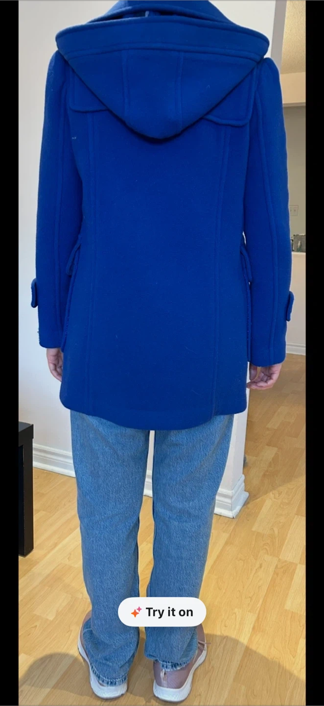 Wool Blue Duffle Coat - photo 4