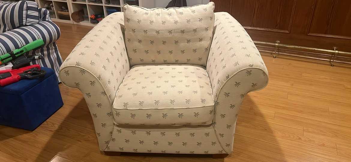 Armchair with Tropical Print