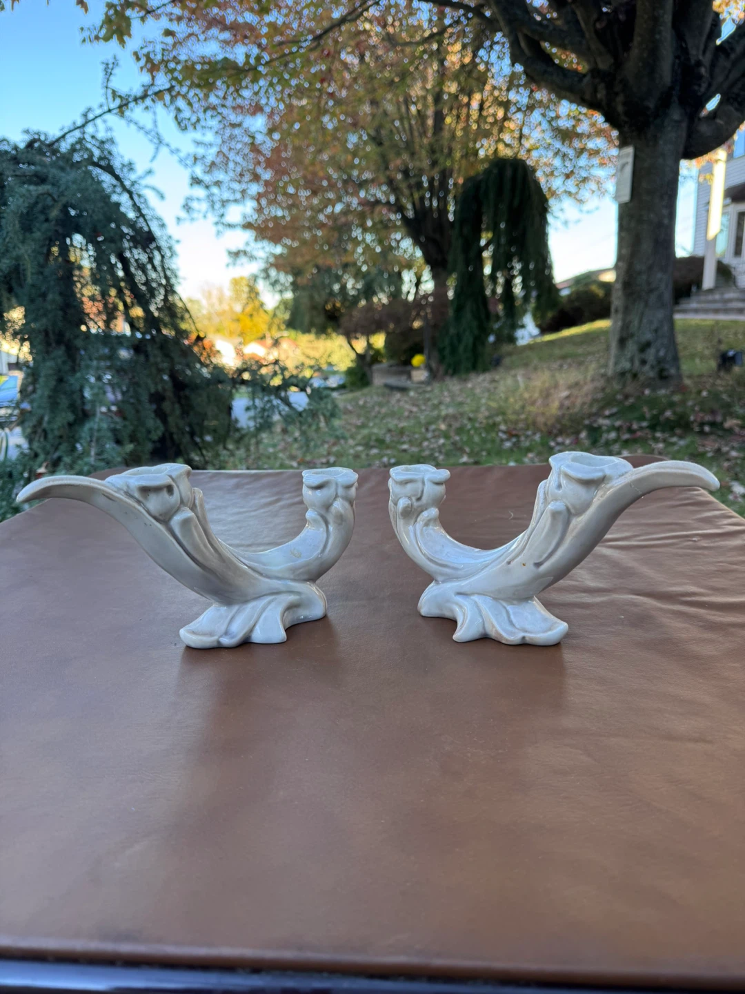 Vintage Ceramic Candlestick Holders