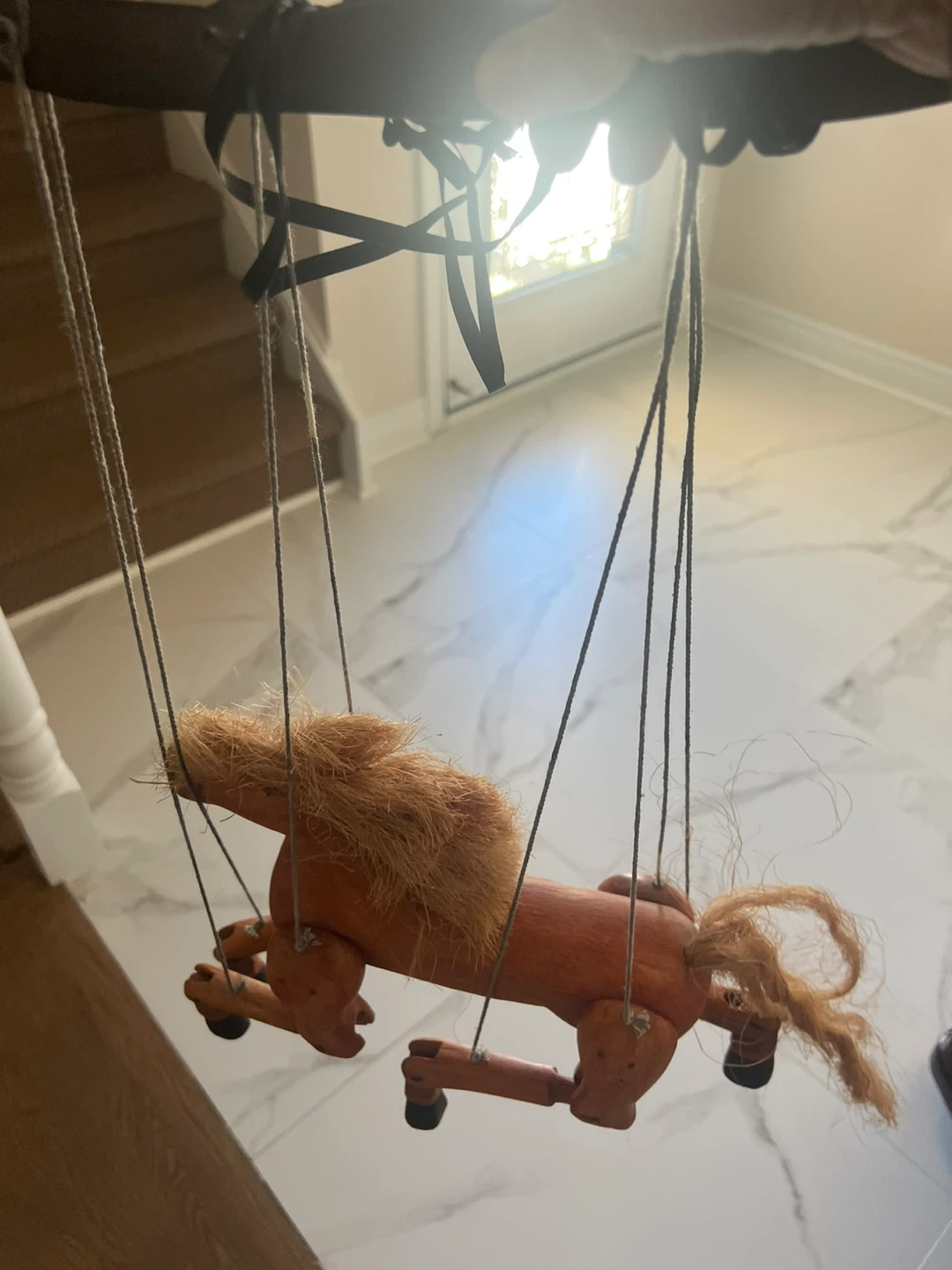 Vintage Wooden Horse Marionette